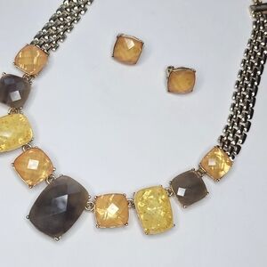 Dana Buchman Necklace and Clip On Earrings Set